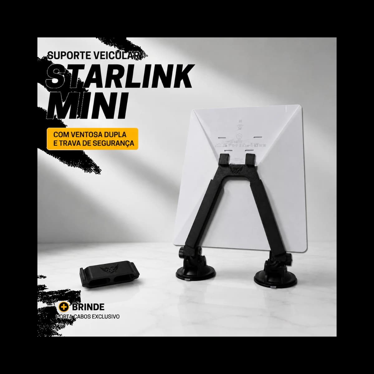 Suporte Veicular para Starlink Mini + Carregador Veicular — foto principal